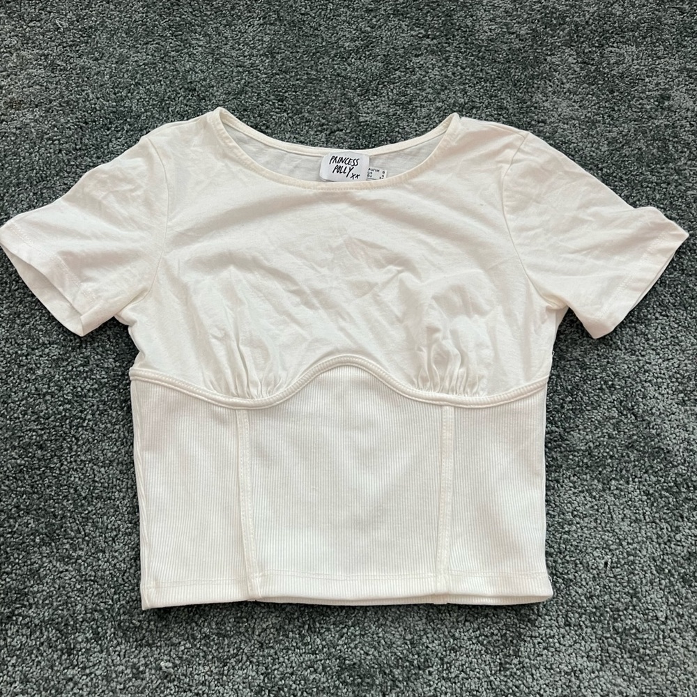 Princess Polly White Crop Top